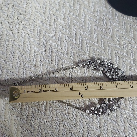 I.N.C. International Concepts Faux Pearl and Crystal Cluster Necklace - Picture 4 of 5